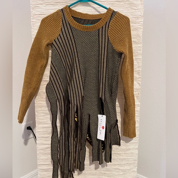 Issey Miyake Brown and Black Sweater - Picture 3 of 3